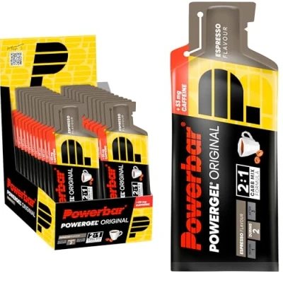 Abbildung von Powerbar PowerGel Original Espresso 24x41g High Carb Energie Gel Natrium 53mg Koffein