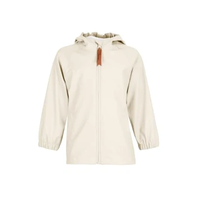 Abbildung von Sterntaler Regenjacke ungefüttert uni Kinder wasserdicht Unisex Jacke mit verschweißten Nähten, Kapuze und reflektierenden Details robuste Regenbekleidung beige, Größe 116