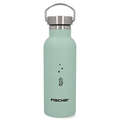Abbildung von FISCHER Trinkflasche Edelstahl 500 ml Kinder Schraubverschluss lebensmittelecht, Grün