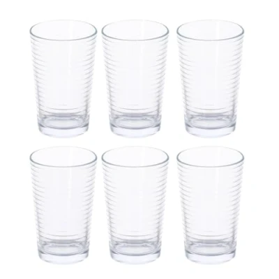 Abbildung von alpina Wassergläser Trinkgläser Set Gläser 6 Teilig Spülmaschinenfest 220 ml, Weiß