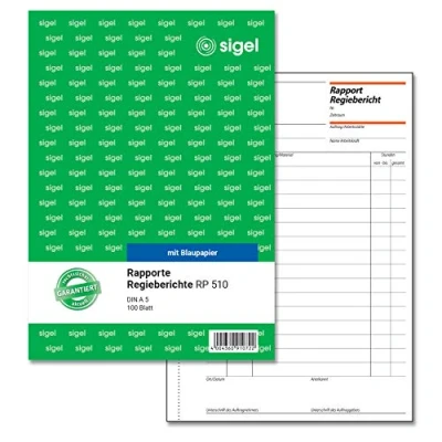 Abbildung von SIGEL RP510 Rapport / Regiebericht A5, 100 Blatt