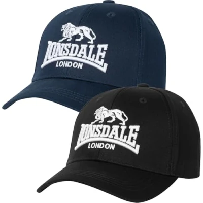 Abbildung von Lonsdale Unisex Wiltshire Double Pack Cap, Black/Dark Navy, Einheitsgröße EU