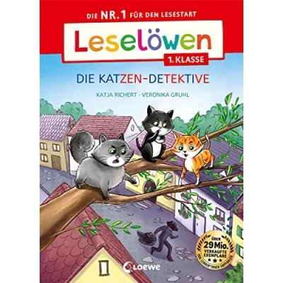 Abbildung von Leselöwen 1. Klasse Die Katzen Detektive (Großbuchstabenausgabe): Nr. 1 für den Lesestart Mit Leselernschrift ABeZeh Erstlesebuch Kinder ab 6 Jahren