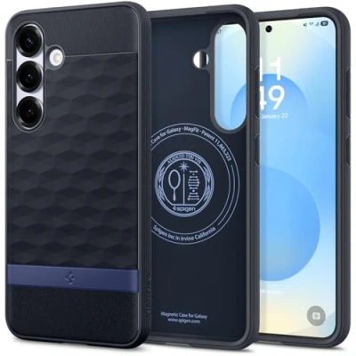 Abbildung von Spigen Parallax MagFit Hülle für Samsung Galaxy S25 Plus, Kompatibel mit MagSafe Navy Violet