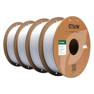 Abbildung von eSUN PLA Filament 1.75mm, Basic 3D Drucker Maßgenauigkeit +/ 0.03mm, 1KG pro Spule, 4 Spulen Druck Filament, Kaltes Weiß