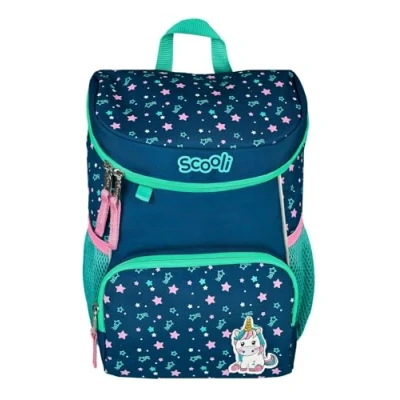 Abbildung von Scooli Mini Me Kindergartenrucksack mit Abnehmbarer Brustgurt für Jungen und Mädchen I Ergonomischer Vorschulrucksack die Kita viel Stauraum, sehr leicht, blau