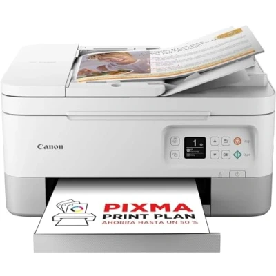 Abbildung von PIXMA TS7451i 3 in 1 WLAN Drucker fürs Homeoffice, Kopierer und Scanner Print Plan kompatibel Drucken von Randlosfotos kabelloses Drucken/Scannen via Cloud Smartphone (Weiß)