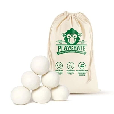 Abbildung von Wolle Trocknerbälle 6er Pack Bio Wäschetrockner aus Neuseelandwolle Reduziert Trockenzeit, Falten &amp; statische Aufladung 100% hypoallergene neuseeländische Dryer_Ball_6