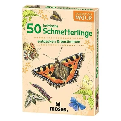 Abbildung von moses. Expedition Natur 50 heimische Schmetterlinge Bestimmungskarten im Set Mit spannenden Quizfragen