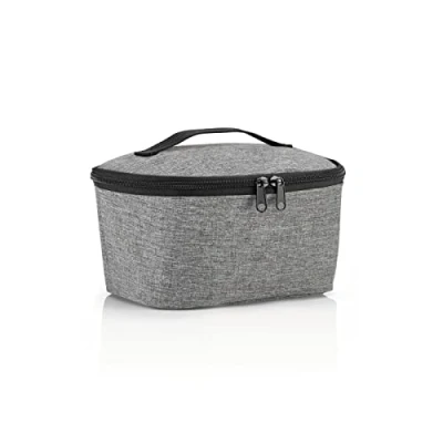 Abbildung von reisenthel coolerbag S Pocket Kühltasche mit Obermaterial aus recycelten PET Flaschen Ideal für das Mittagessen unterwegs, Couleur:Twist Silver
