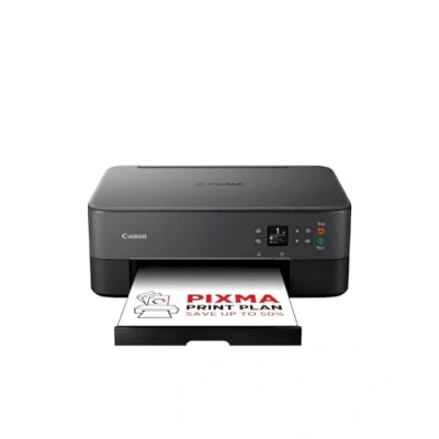Abbildung von Canon Pixma TS5350i Multifunktionsdrucker 3in1 (Tintenstrahl,Drucken, Kopieren, Scannen, A4, 3,7 cm OLED, WLAN, Duplexdruck, 2 Papierzuführungen, kompatibel mit Print Plan ABO) Schwarz