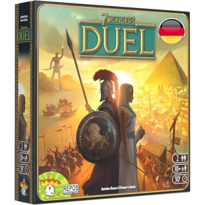 Abbildung von Repos Production, UNBOX NOW, 7 Wonders Duel, Grundspiel, Kennerspiel, Strategiespiel, 2 Spieler, Ab 10+ Jahren, 30+ Minuten, Deutsch, Meerkleuren