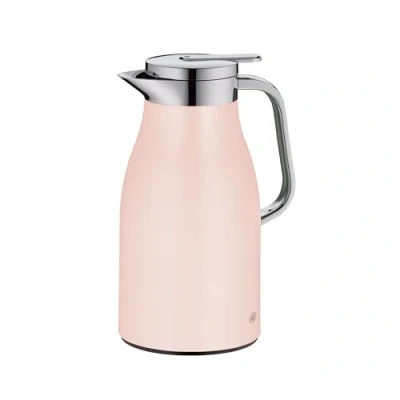 Abbildung von alfi SKYLINE 1,0l, pastel rose, Edelstahl Isolierkanne mit hygienischem Hartglaseinsatz, Drehverschluss bequemer Drucktaste, ergonomischer Griff, ideal als Kaffeekanne, Teekanne, BPA frei