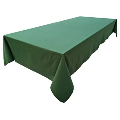 Abbildung von Hochwertige Tischdecke Tischwäsche aus 100% Baumwolle Kollektion Konzept, Farbe &amp; Größe wählbar (Tischdecke 120x200cm, Olivgrün)