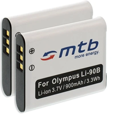 Abbildung von 2X Akku kompatibel mit Ricoh DB 110 DB110 für GR III/Ricoh WG 6 / G900, G900SE [Li Ion 900mAh 3.7V ]