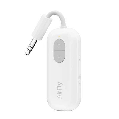 Abbildung von Twelve South AirFly SE Bluetooth Wireless Transmitter / Adapter für AirPods Kabellose oder geräuschunterdrückende Kopfhörer; Verwendung in Flugzeugen und Fitnessstudios, 20+ Stunden Akkulaufzeit