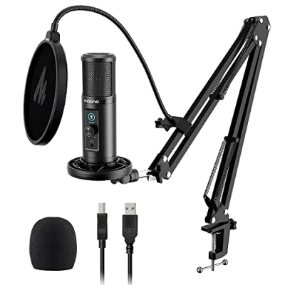 Abbildung von USB Studio Microphone MAONO AU PM422 192KHZ/24BIT Condenser Set with Arm, Spider and Cardioid Pattern Control, Real time