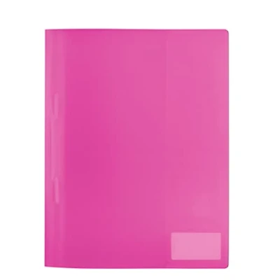 Abbildung von HERMA 19491 Schnellhefter A4 Transluzent Pink Rosa, 3 Stück, Sichthefter aus Kunststoff mit Beschriftungsetikett, Einstecktasche &amp; Metallheftzunge, stabiles Plastik Set für Schule Büro