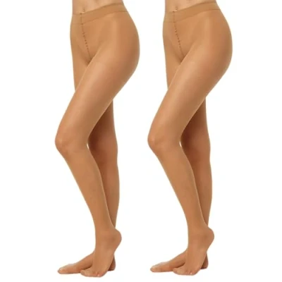 Abbildung von Nur die 2er Pack Fit in Form 40 DEN starke Stützwirkung semi blickdichte Fein Strumpfhose seidig mattee Optik entlastet BeineKomfortbund Damen