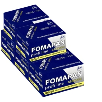 Abbildung von Foma 5er Pack FOMAPAN Classic 100 135/36 SCHWARZ/WEIß Kleinbildfilm, FO11131 5, ASA