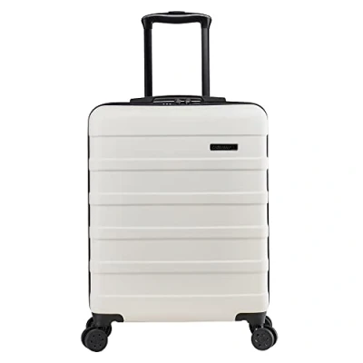 Abbildung von Cabin Max Anode Handgepäck Koffer 55x40x20 Leicht, Hartschale, Trolley mit 4 Rädern, 3 stelliges Schloss (Farbe: Weiß, Größe: 55x40x20cm)