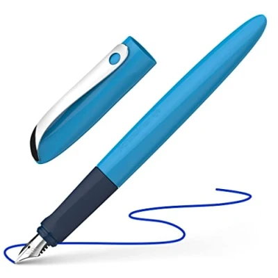 Abbildung von Schneider 162113 Wavy Füller (für Rechts und Linkshänder, mit Anfängerfeder) blau