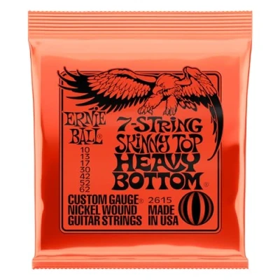 Abbildung von Ernie Ball Skinny Top Heavy Bottom Slinky 7 String Nickel Wound Electric Guitar Strings 10 62 Gauge