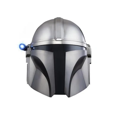 Abbildung von Star Wars Hasbro The Black Series Mandalorian elektronischer Premium Helm Rollenspielprodukt, Silber, One Size