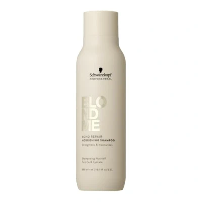 Abbildung von Schwarzkopf Professional BLONDME Bond Repair Nourishing Shampoo Glättendes Haarshampoo Mandelöl Weißer Tee Tiefennährend Hydratisierend Und Weichmachend 300 ml