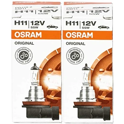 Abbildung von Osram 324537 64211 H11 55 W Autolampen Halogen Leuchtmittel birne abblendlicht Lampen Lampe Autolampe Scheinwerferlampe 2 Stück, weiss