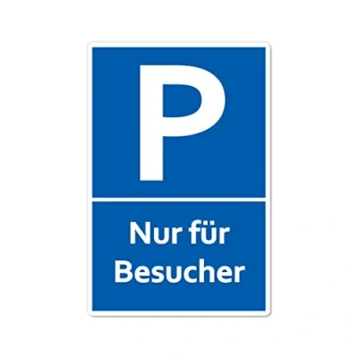 Abbildung von Nur für Besucher Parkplatzschild 20 x 30 cm aus stabiler PVC Hartschaumplatte 3mm Schild Gäste mit UV Schutz von STROBO