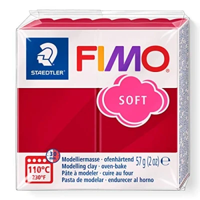 Abbildung von STAEDTLER 8020 26 Fimo Soft Normalblock, Modelliermasse, 57 g, kirschrot