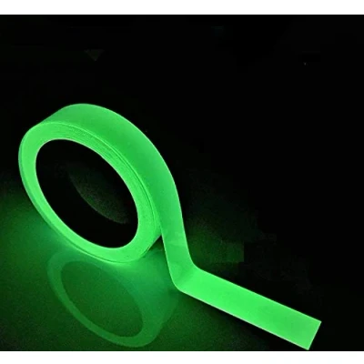Abbildung von Reastar Fluoreszierendes Klebeband 5 m x 20 mm, Leuchtband, Markierungsband, Phosphorband, leuchtendes wasserdichtes Warnband, Bühnenbedarf