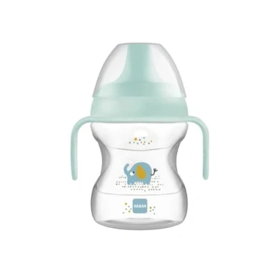 Abbildung von MAM Learn To Drink Cup mit abnehmbaren Griffen und Ausgießer, 6+ Monate, 190 ml, Hellblau