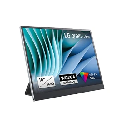 Abbildung von LG gram +View 16MR70, 16 Zoll für Portable Monitor, mit USB Typ C, 45 W Power Delivery