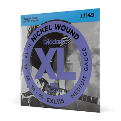 Abbildung von D&#039;Addario EXL115 Nickel Wound Electric Guitar Strings, Medium/Blues Jazz Rock, 11 49