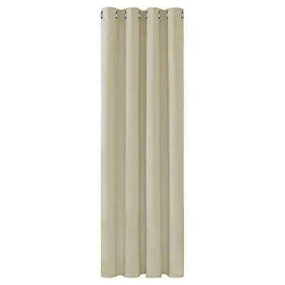 Abbildung von Deconovo Vorhang Blickdicht Vorhänge Lärmschutz Gardinenschal Verdunklung Ösen Thermovorhang Kälteschutz Thermo gegen Kälte Thermogardine Hitzeschutz, 183x132 cm(HöhexBreite), Beige, 1 Stück