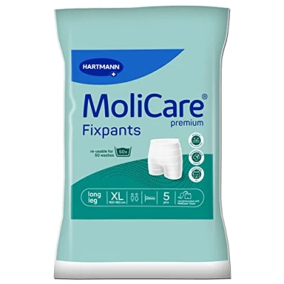 Abbildung von MoliCare Premium Fixpants: waschbare Inkontinenz Fixierhosen, passend für Form und Form, XL, 5 Stück