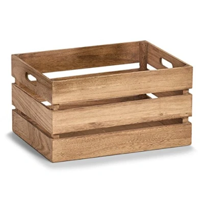 Abbildung von Zeller 15167 Aufbewahrungskiste &quot;Vintage&quot;, Holz, braun, ca. 39x29x21,5 cm, Natur