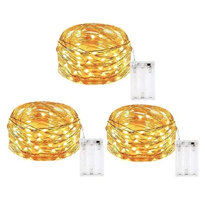 Abbildung von BOLWEO LED Lichterkette, 10Ft/3M 30Leds Weihnachtsschnur Lichter Outdoor String Lichterkette Batterie Betrieben, Wasserdicht für Weihnachtsbaum CHRISTMAS, Festlich, Hochzeiten