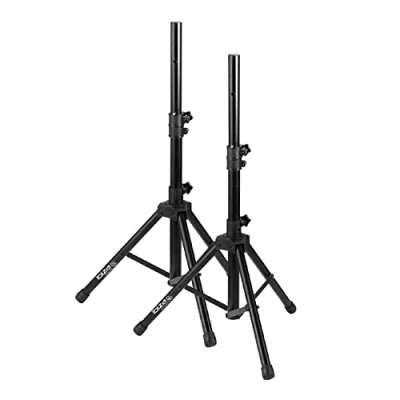 Abbildung von Ibiza SS01B MINI 2 Lautsprecherständer aus Aluminium, max. 1,20 m und 30 kg Inklusive Tragetasche Schwarz