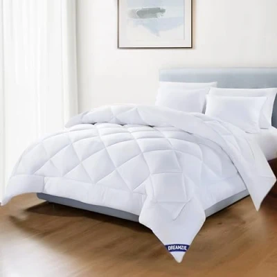 Abbildung von Dreamzie Bettdecke 220x240 cm Übergangsdecke Steppdecke 300gsm Antiallergisch Schlafdecke Öeko Tex Zertifizierte Decke Mitteldick 220 x 240