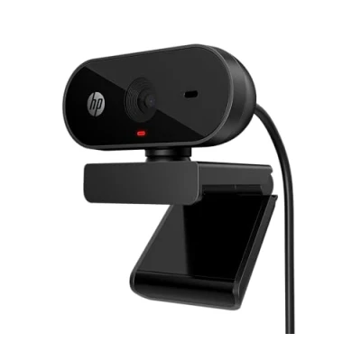 Abbildung von HP 320 All in One Webcam (USB A, 1080p/Full HD Auflösung, 360 schwenkbar, 66 Weitwinkel, Belichtungskorrektur, Autofokus) Schwarz mit integriertem Mikrofon