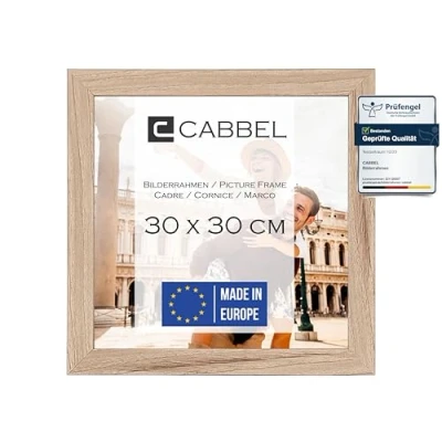 Abbildung von CABBEL Bilderrahmen 30x30 cm Natur 1 Pack Moderner Fotorahmen für Wanddekoration Ideal Fotos, Poster &amp; Kunstwerke Stilvoll Vielseitig