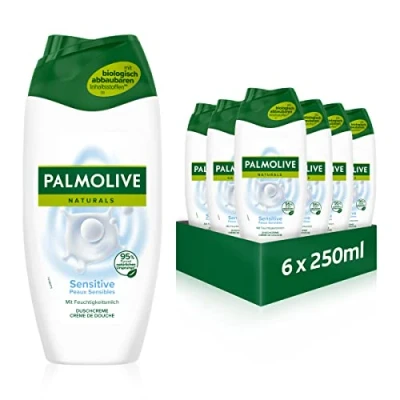 Abbildung von Palmolive Duschgel Naturals Sensitive 6x250ml Cremedusche mit Feuchtigkeitsmilch