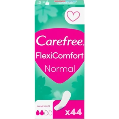 Abbildung von Carefree Slipeinlagen FlexiComfort Normal ohne Duft, flexible &amp; ultradünne für ein langanhaltendes Frischegefühl, Größe Normal, 44 Stück