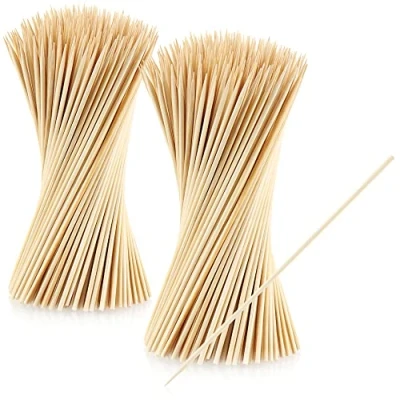 Abbildung von com four® 500x Fingerfood Spieße aus Bambus lange Holzspieße zum Aufspießen von Fleisch und Gemüse Grillspieße (500 Stück 20 cm natur)