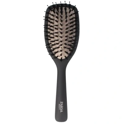 Abbildung von PARSA Beauty Professional Wirkstoffbürste Keratin + Biotin (Haarbürste groß/oval) Haarbürste zum Glätten und Pflegen lockiges Haar langes 28,4 x 7,2 4,4 cm