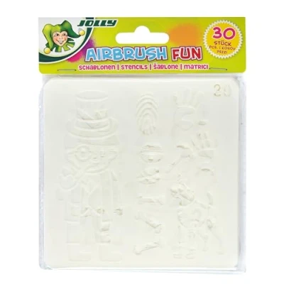 Abbildung von JOLLY 4446 0003 Airbrush Schablone, Kunststoff, Transparent, 30 Stück