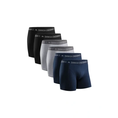 Abbildung von Danish Endurance Classic 6 PACK Panties, Herren, Größe: Large, Multicolor black grey navy blue